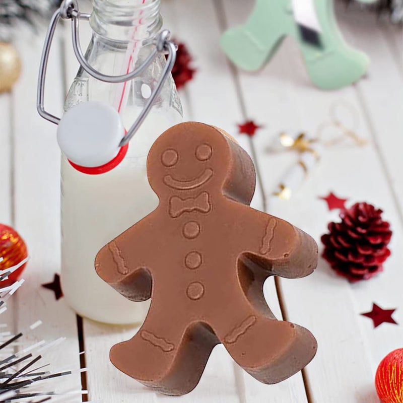 Meltset M Meltset Silicone Baking Mold Gingerbread Man Chocolate Mold DIY Soap Mold - Image 3